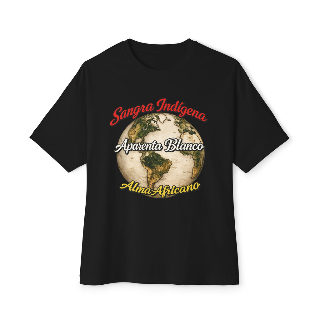 Graphic Tee — "Sangre Indígena, Aparenta Blanco, Alma Africana" Earth Design