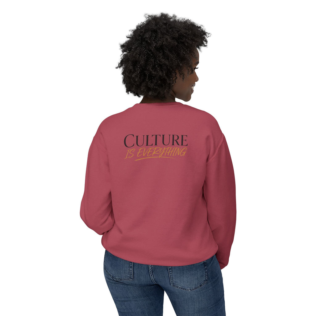 Crewneck Sweatshirt — 'Krewe' Logo Front & "Culture Is Everything" Back (Minimal Luxe)