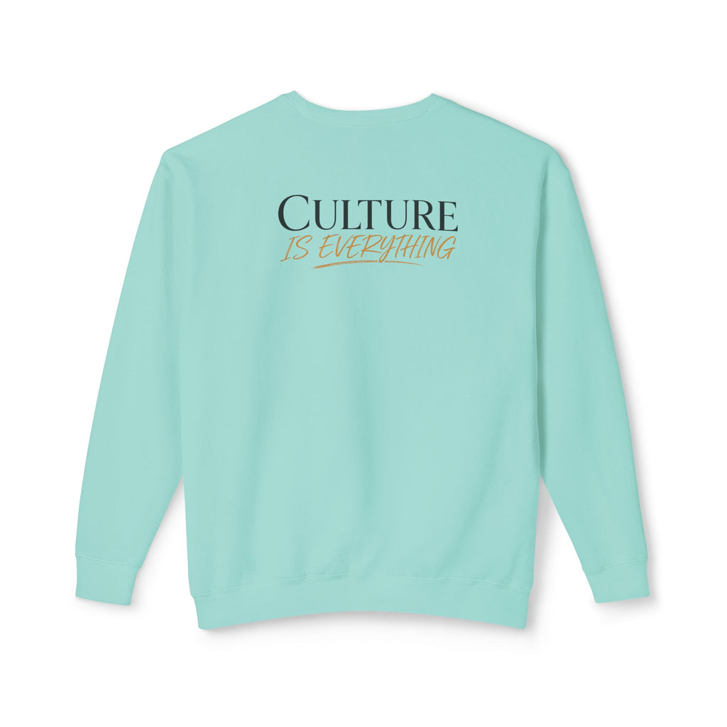 Crewneck Sweatshirt — 'Krewe' Logo Front & "Culture Is Everything" Back (Minimal Luxe)