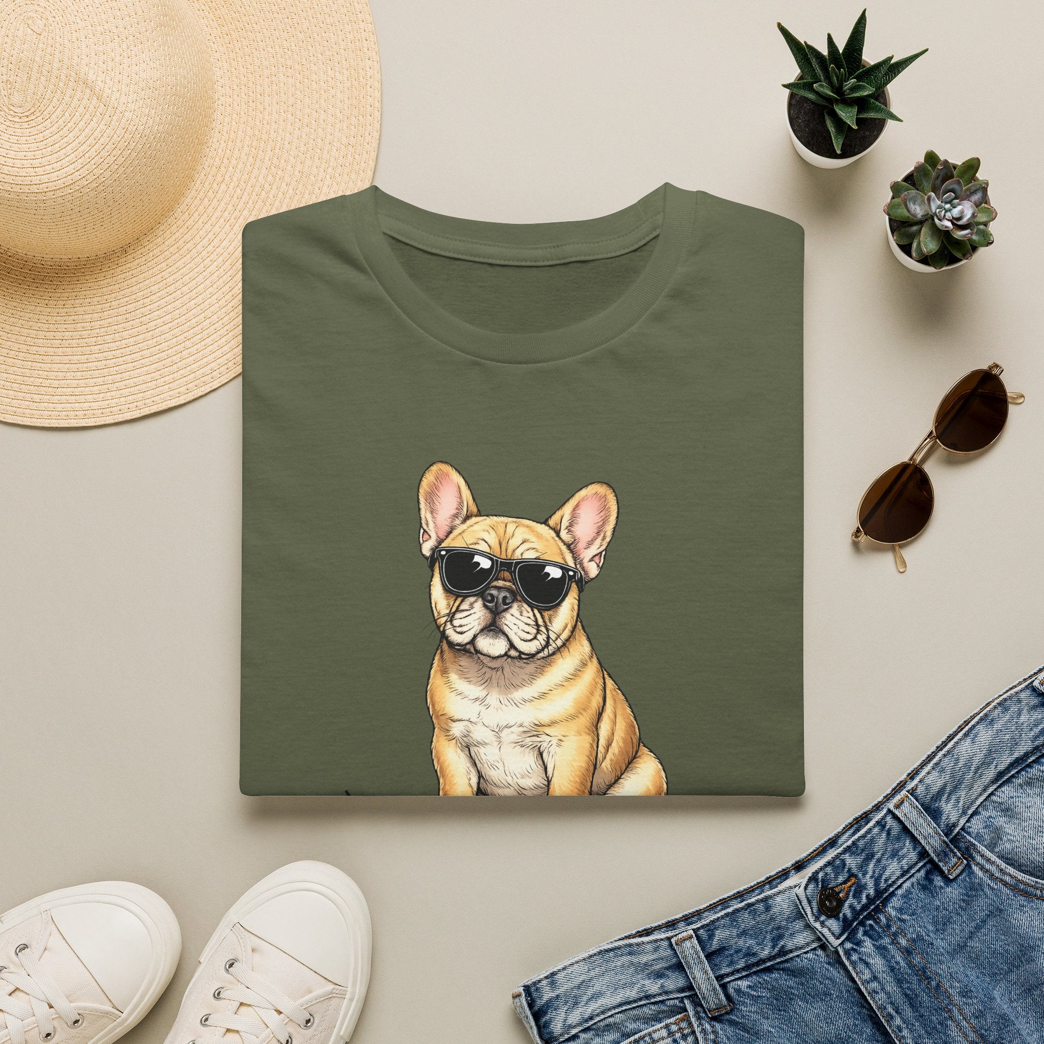 French Bulldog Sunglasses T-Shirt — Cute Cool Dog Tee