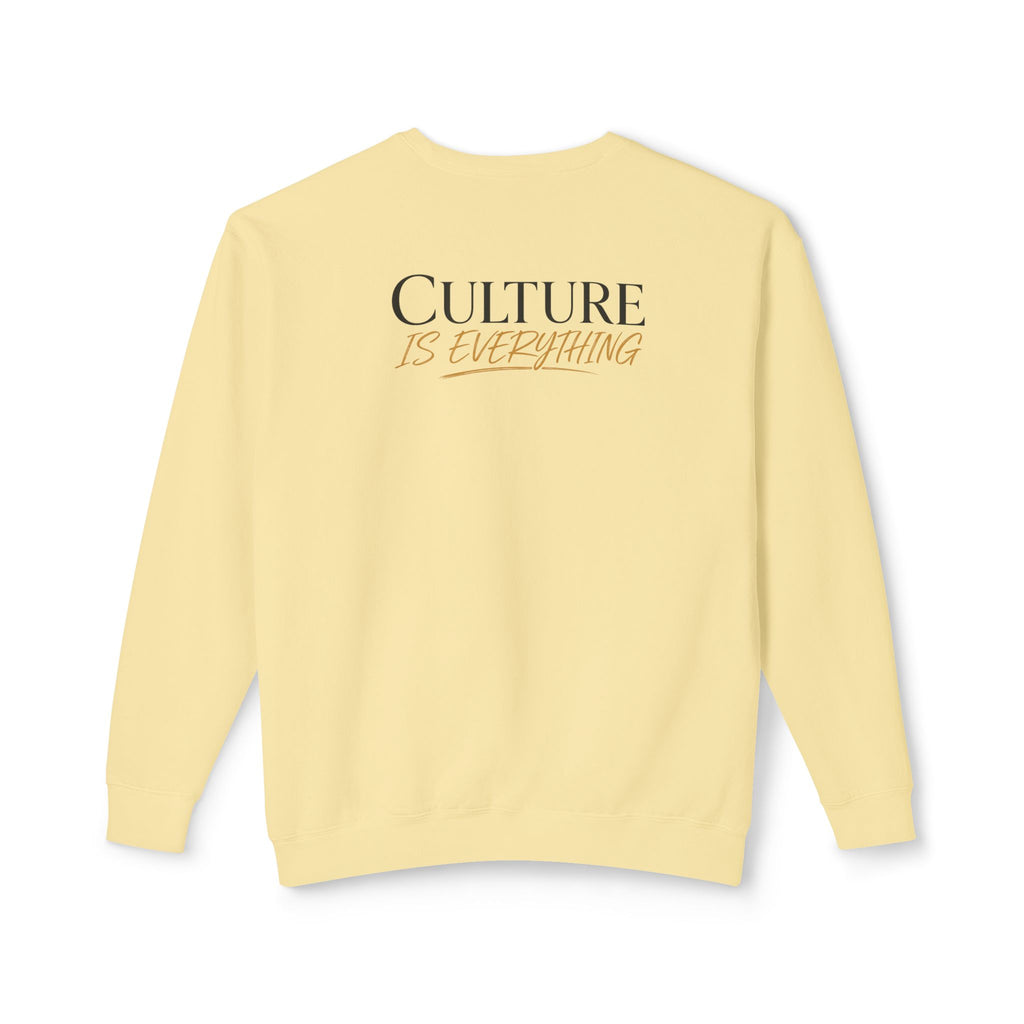 Crewneck Sweatshirt — 'Krewe' Logo Front & "Culture Is Everything" Back (Minimal Luxe)