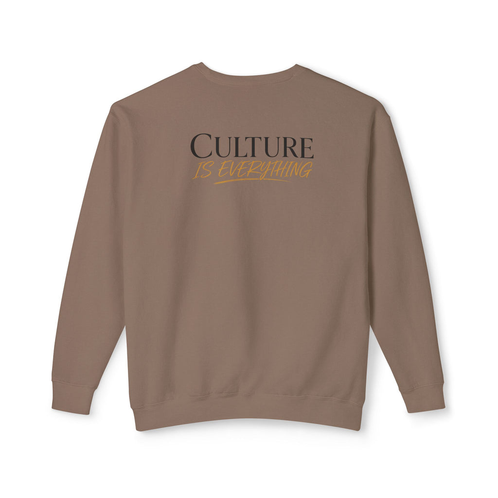 Crewneck Sweatshirt — 'Krewe' Logo Front & "Culture Is Everything" Back (Minimal Luxe)