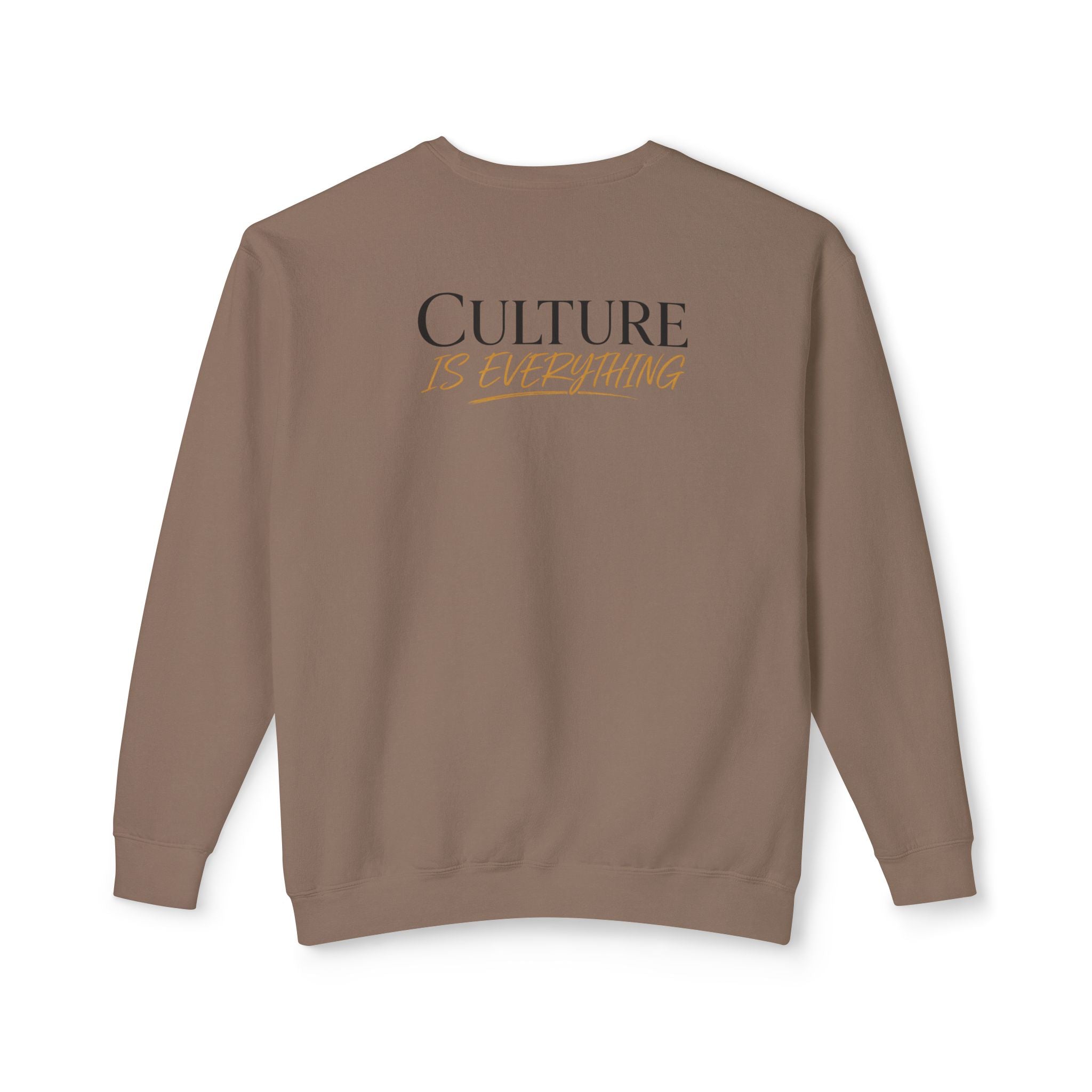 Crewneck Sweatshirt — 'Krewe' Logo Front & "Culture Is Everything" Back (Minimal Luxe)