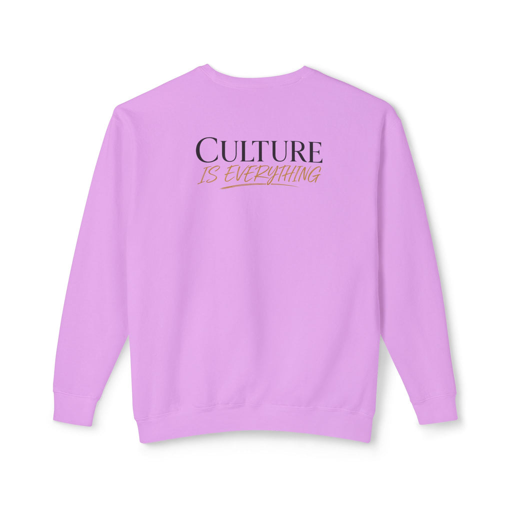 Crewneck Sweatshirt — 'Krewe' Logo Front & "Culture Is Everything" Back (Minimal Luxe)