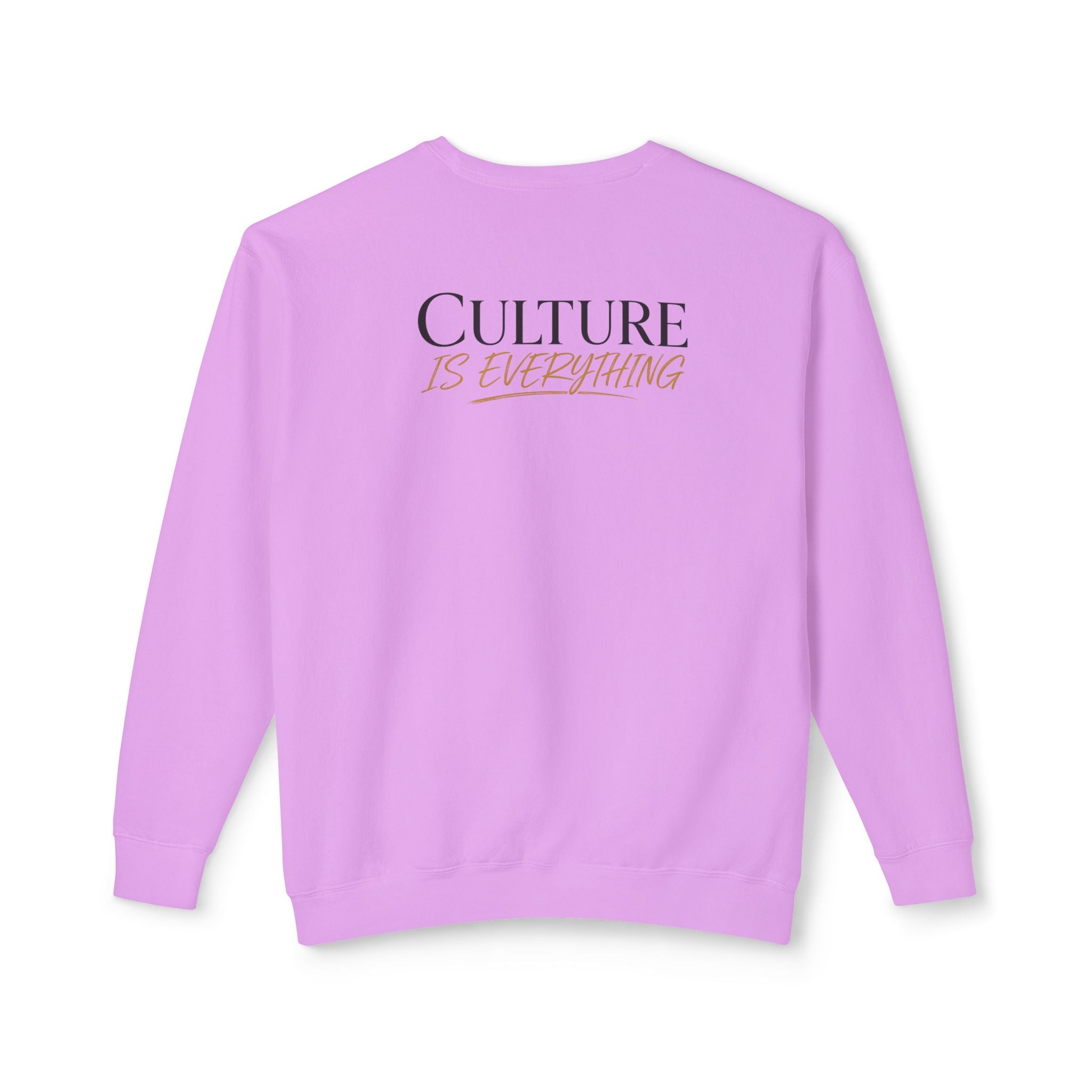 Crewneck Sweatshirt — 'Krewe' Logo Front & "Culture Is Everything" Back (Minimal Luxe)