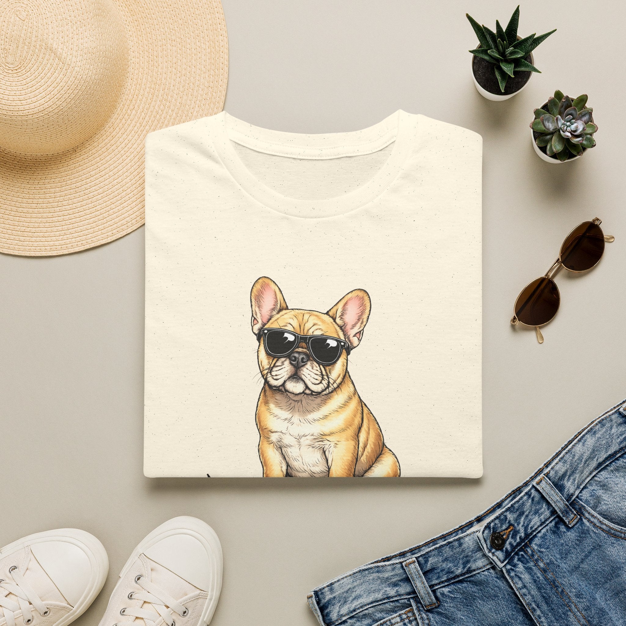 French Bulldog Sunglasses T-Shirt — Cute Cool Dog Tee