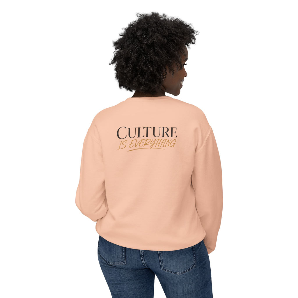 Crewneck Sweatshirt — 'Krewe' Logo Front & "Culture Is Everything" Back (Minimal Luxe)