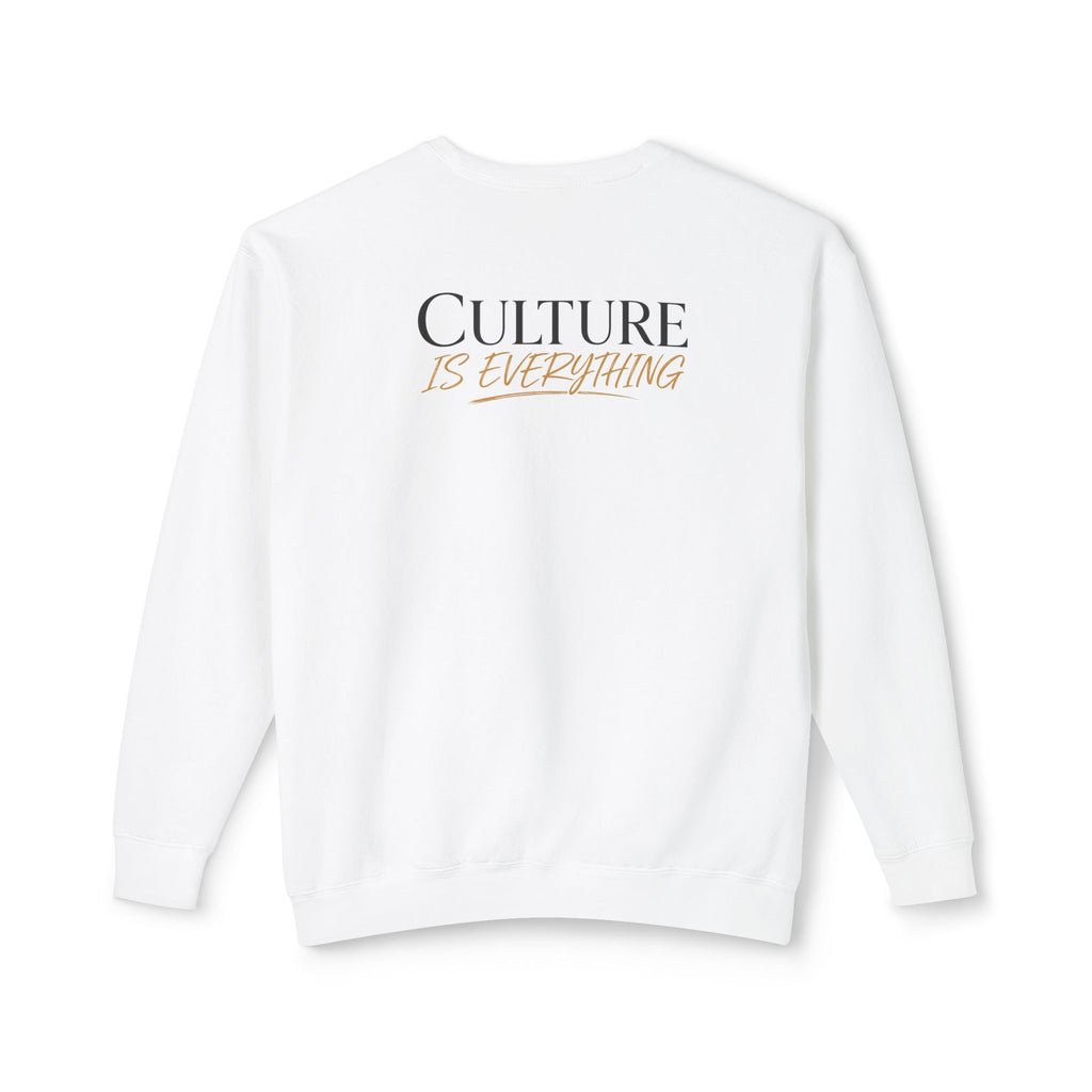 Crewneck Sweatshirt — 'Krewe' Logo Front & "Culture Is Everything" Back (Minimal Luxe)