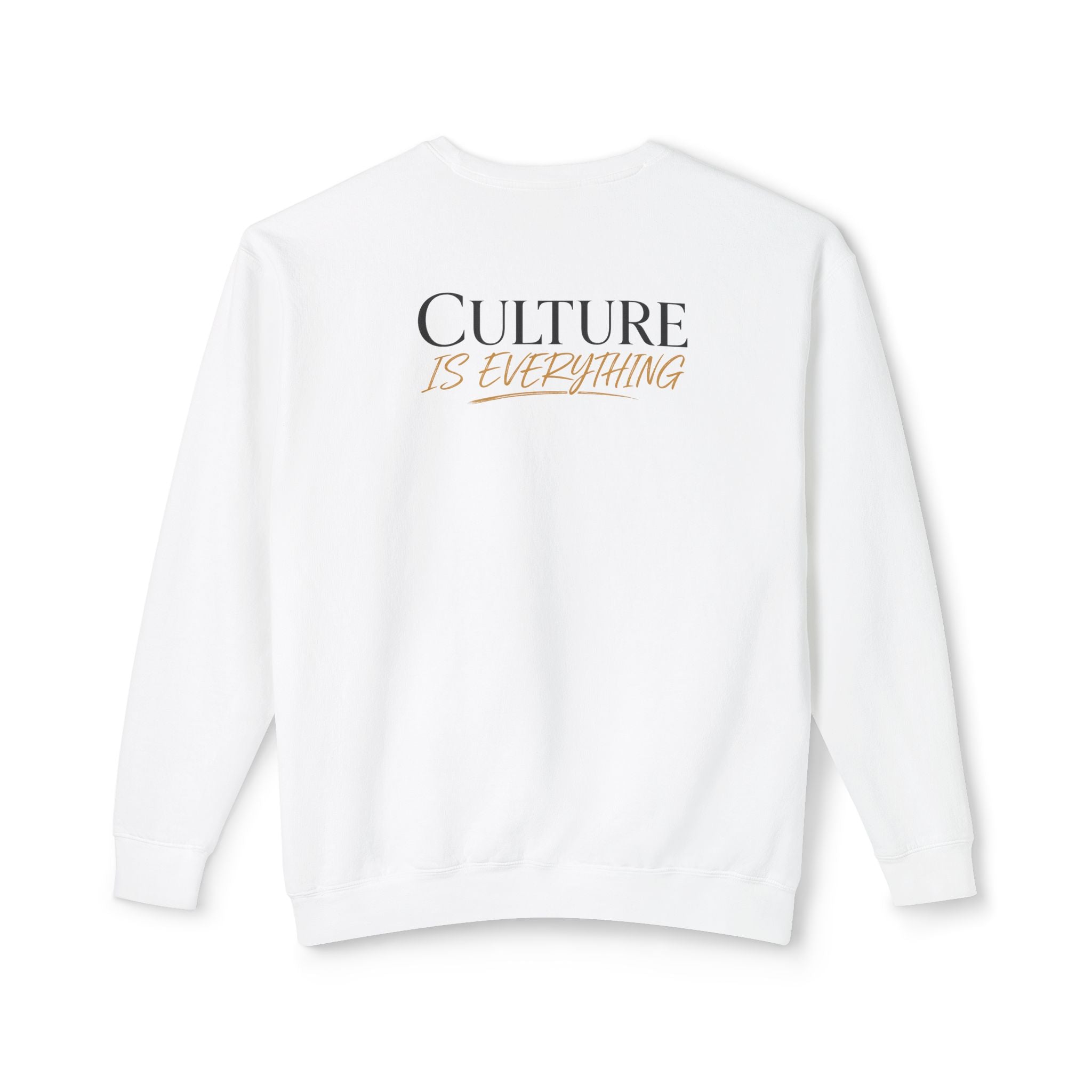 Crewneck Sweatshirt — 'Krewe' Logo Front & "Culture Is Everything" Back (Minimal Luxe)