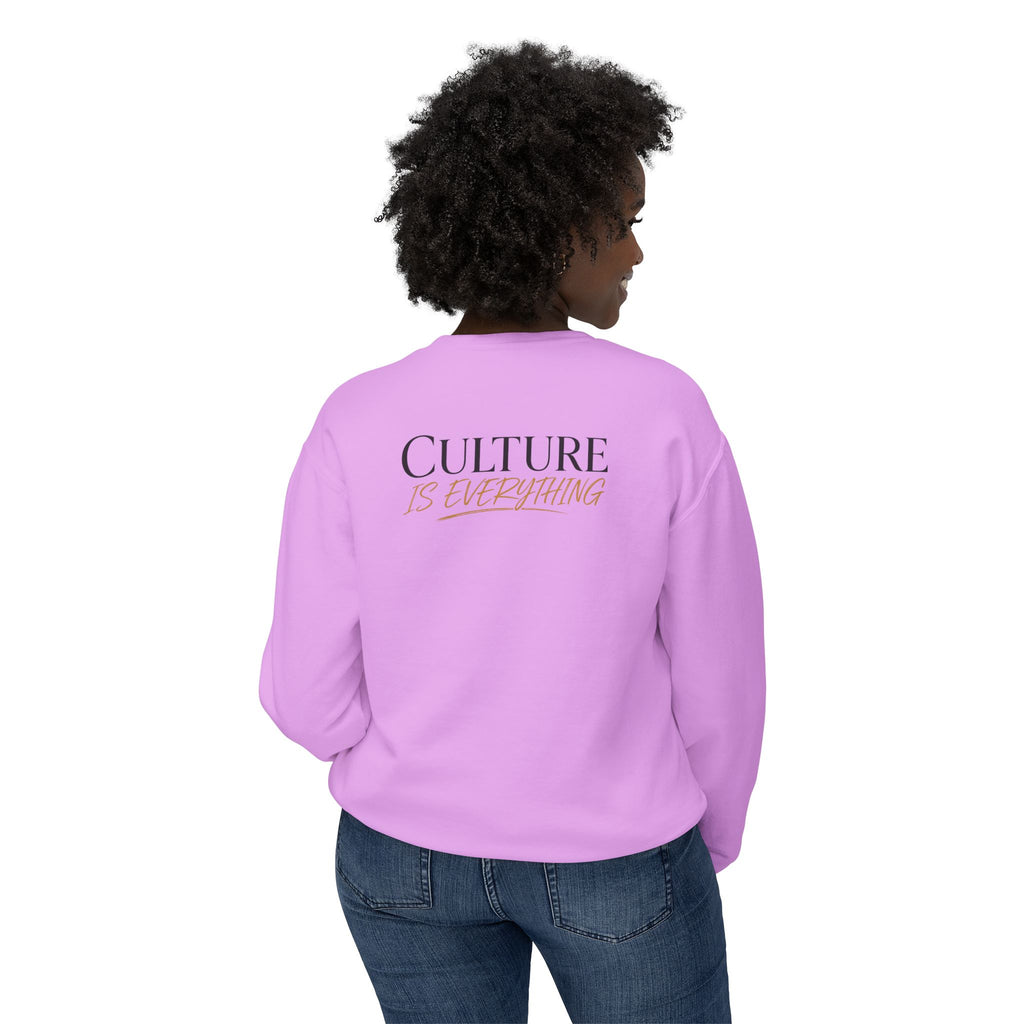 Crewneck Sweatshirt — 'Krewe' Logo Front & "Culture Is Everything" Back (Minimal Luxe)