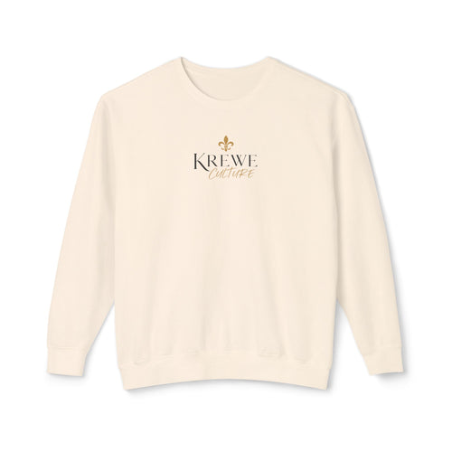 Crewneck Sweatshirt — 'Krewe' Logo Front & "Culture Is Everything" Back (Minimal Luxe)