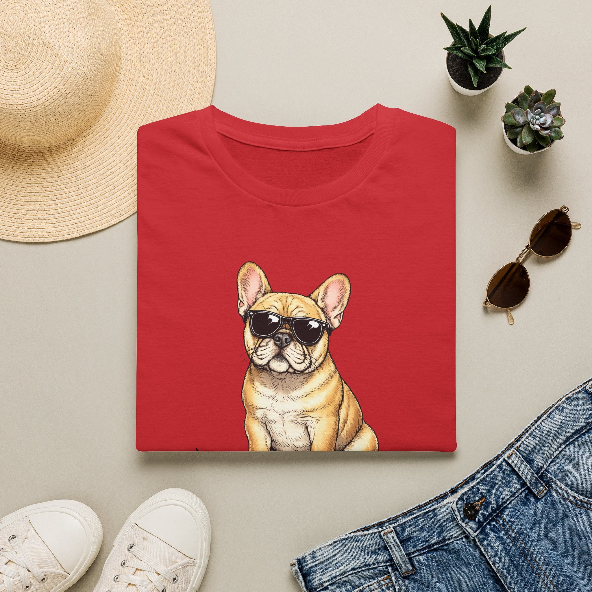 French Bulldog Sunglasses T-Shirt — Cute Cool Dog Tee