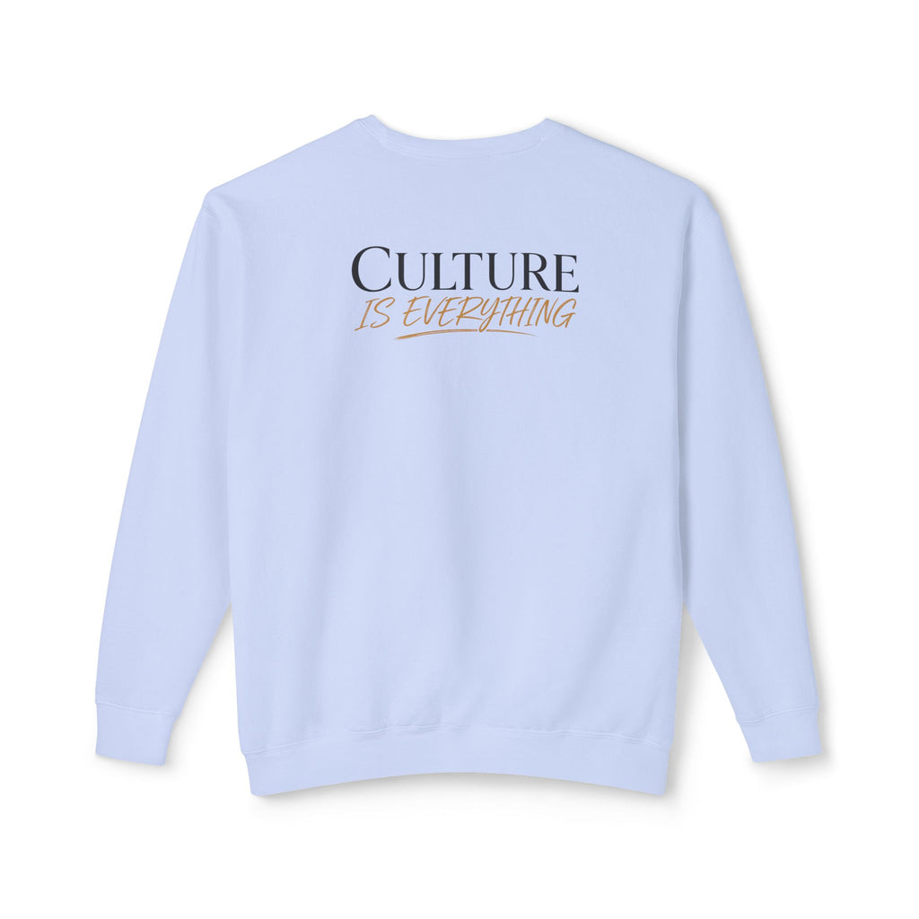 Crewneck Sweatshirt — 'Krewe' Logo Front & "Culture Is Everything" Back (Minimal Luxe)