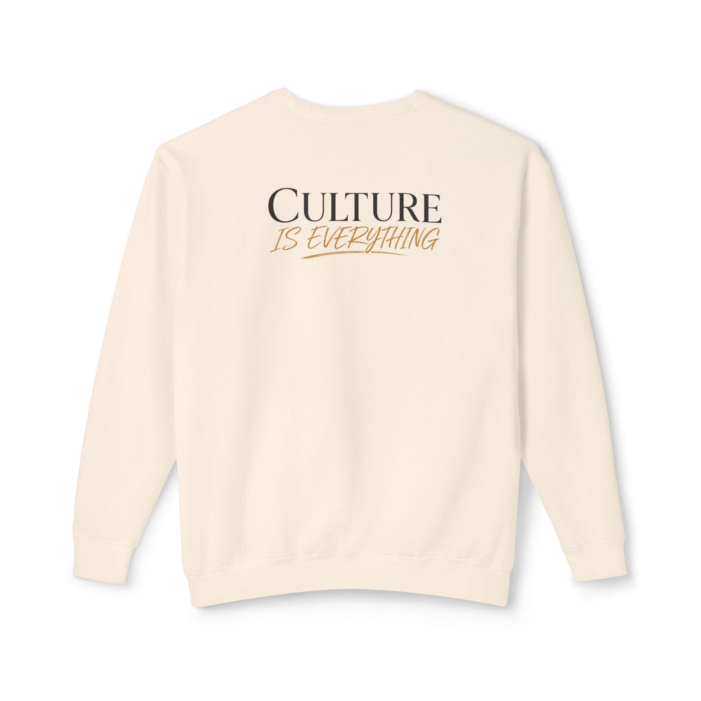 Crewneck Sweatshirt — 'Krewe' Logo Front & "Culture Is Everything" Back (Minimal Luxe)