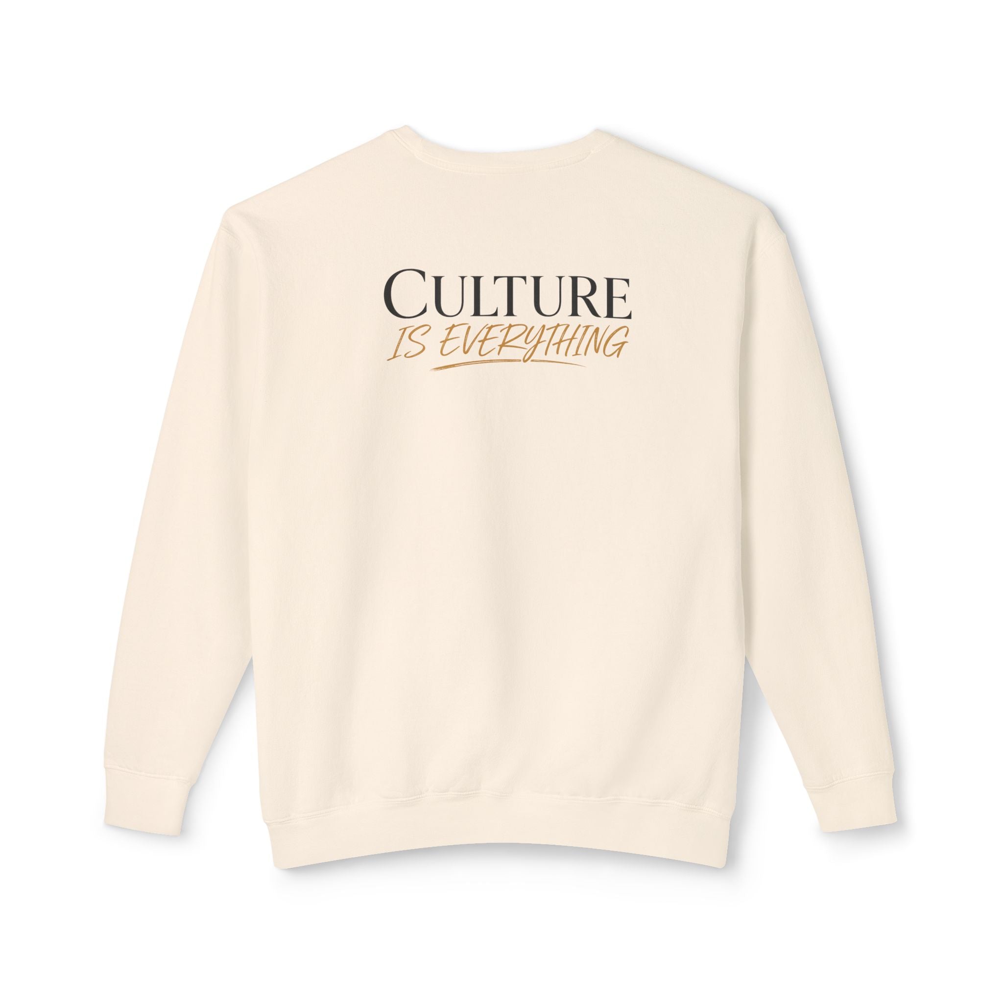 Crewneck Sweatshirt — 'Krewe' Logo Front & "Culture Is Everything" Back (Minimal Luxe)