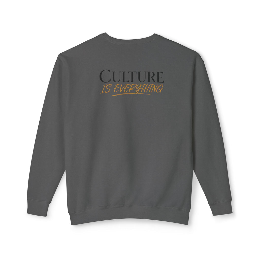Crewneck Sweatshirt — 'Krewe' Logo Front & "Culture Is Everything" Back (Minimal Luxe)