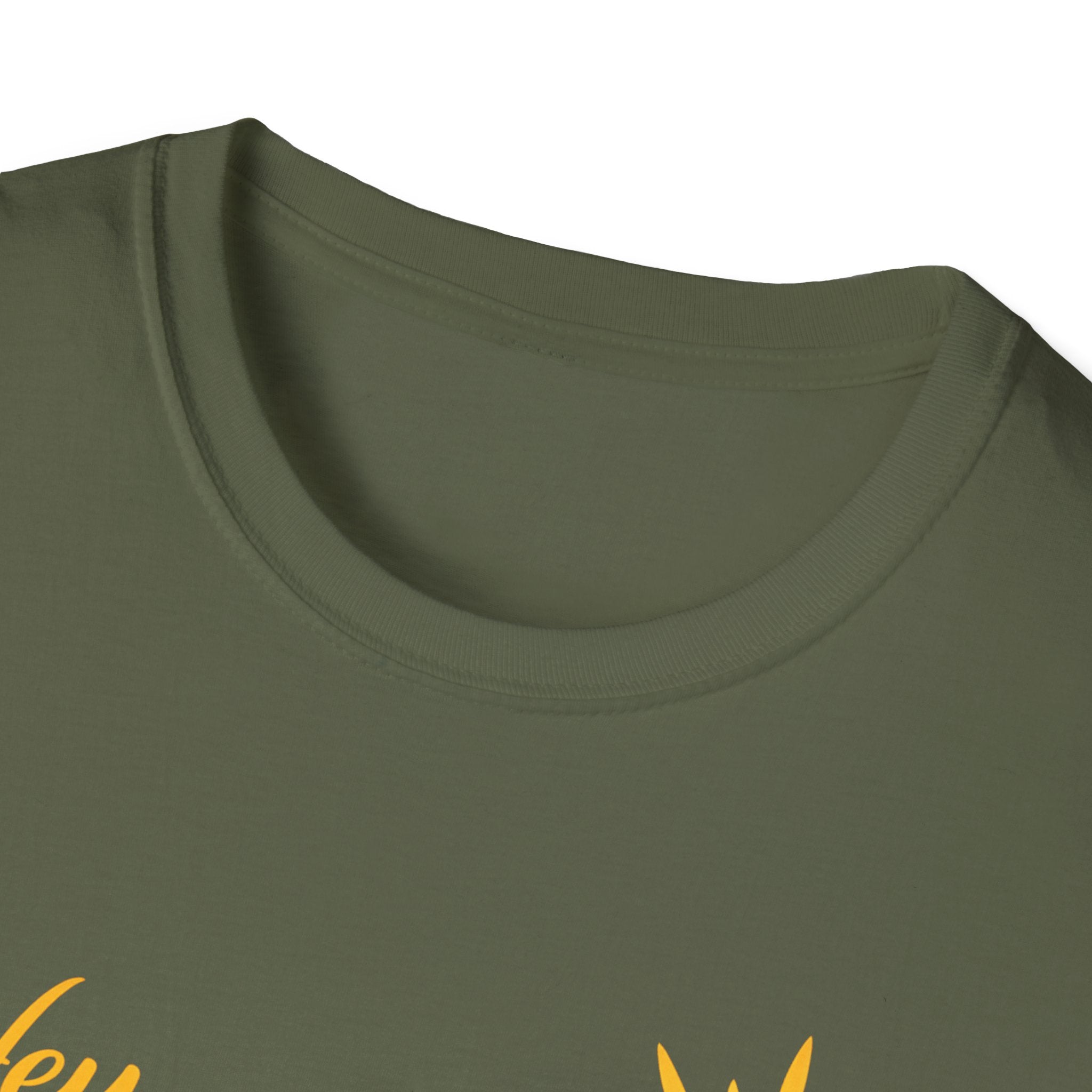 Hey Sunshine T‑Shirt — Bright Sun Script Tee for Women & Men