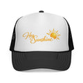 Hey Sunshine Trucker Cap — Sunny Script Embroidered Mesh Hat